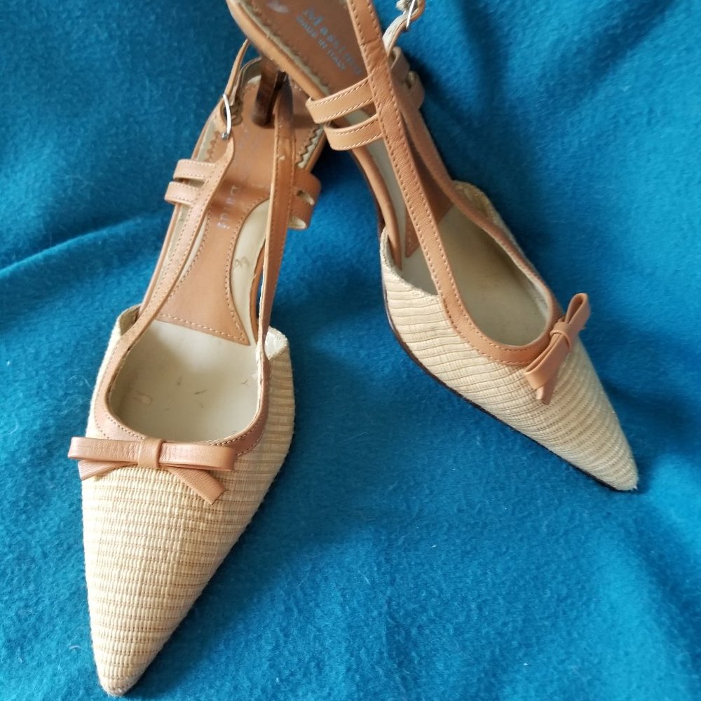 Italian Massimo Baldi Straw Pointed Toe Pumps-SZ 7